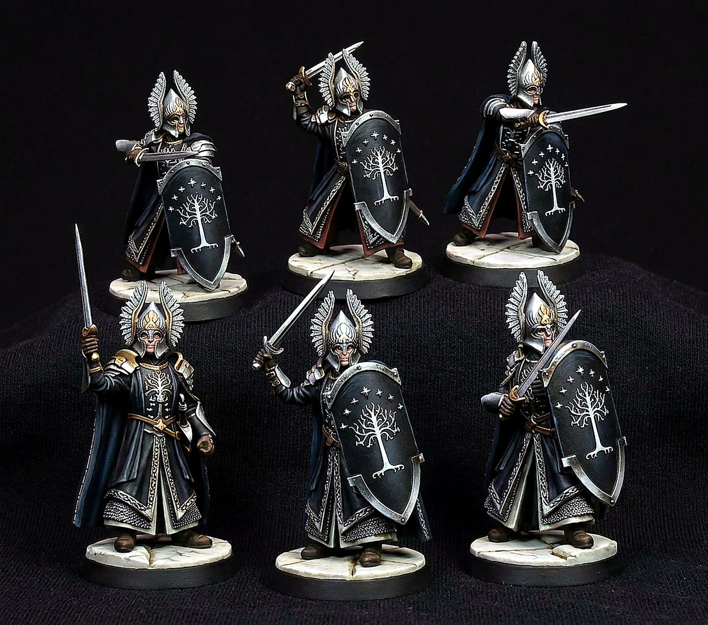 Miniatura Guardia de la Fuente del Arbol Blanco de Minas Tirith Gondor resina 32mm - Drakholm