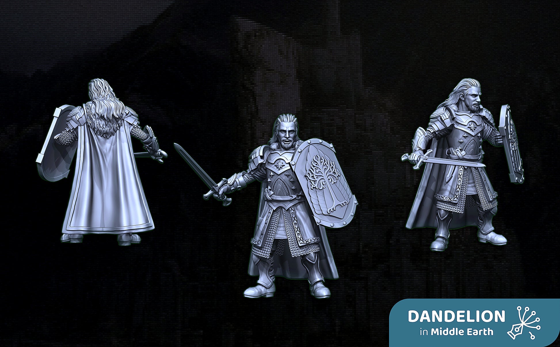 Miniatura Ultimo Rey de Gondor en Minas Tirith (Earnur) Gondor resina 32mm - Drakholm