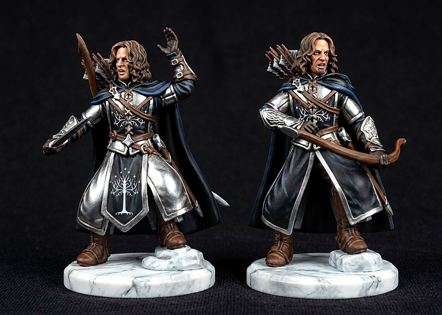 Miniatura Tenientes de los Montaraces de Ithilien Gondor resina 32mm - Drakholm