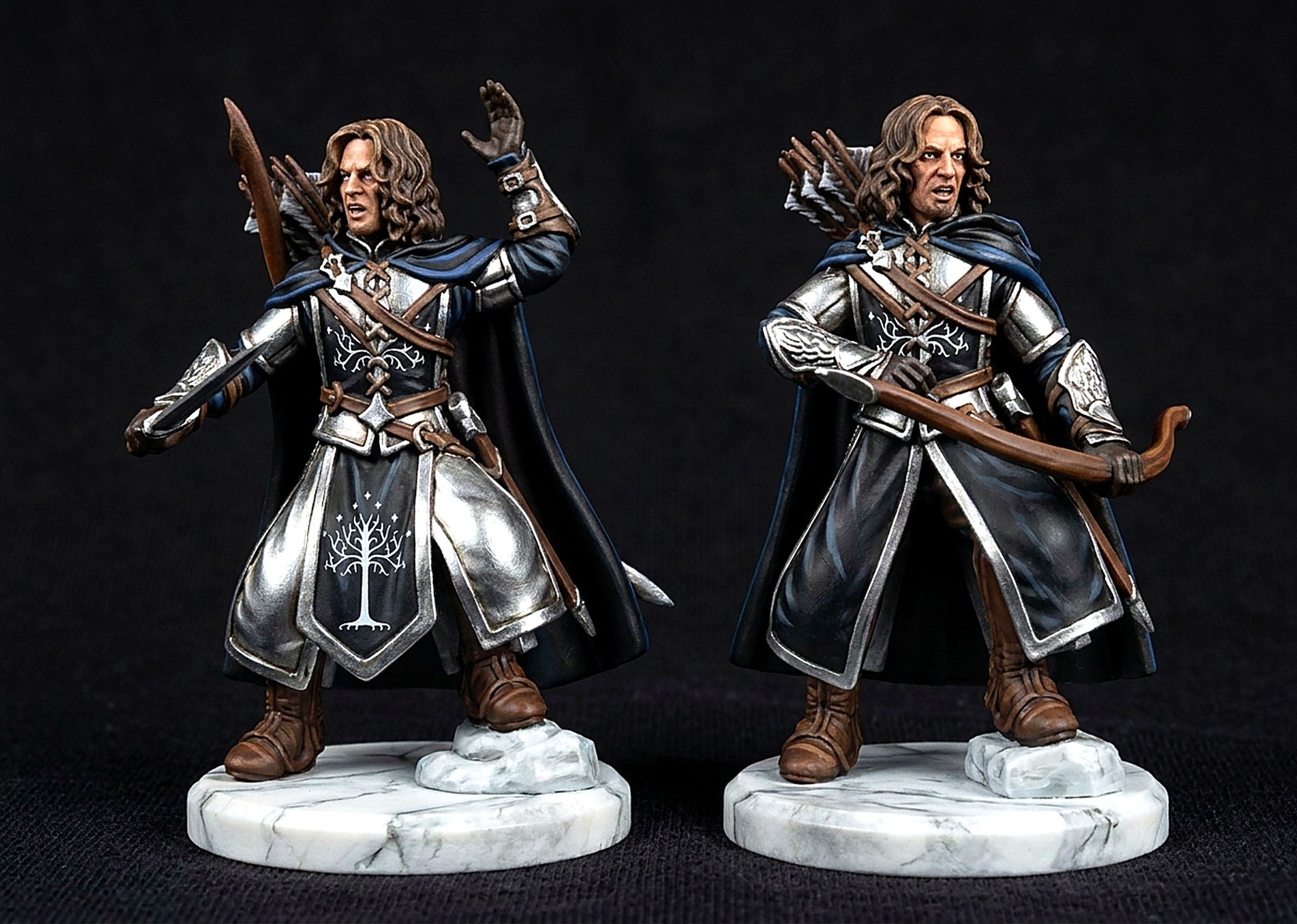 Miniatura Tenientes de los Montaraces de Ithilien Gondor resina 32mm - Drakholm