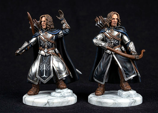 Miniatura Tenientes de los Montaraces de Ithilien Gondor resina 32mm - Drakholm