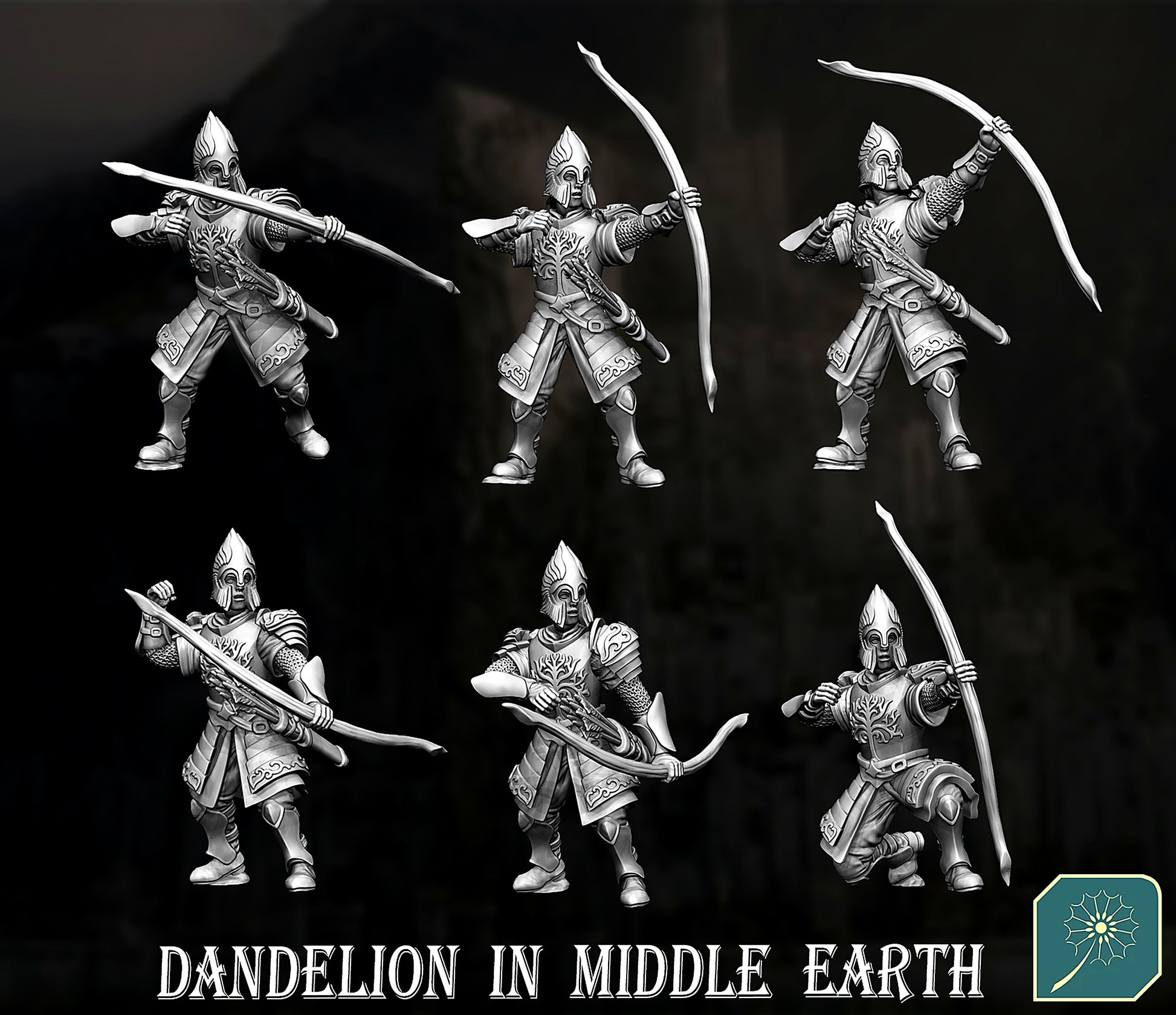 Miniatura Soldado de Minas Tirith (Arquero) Gondor resina 32mm - Drakholm