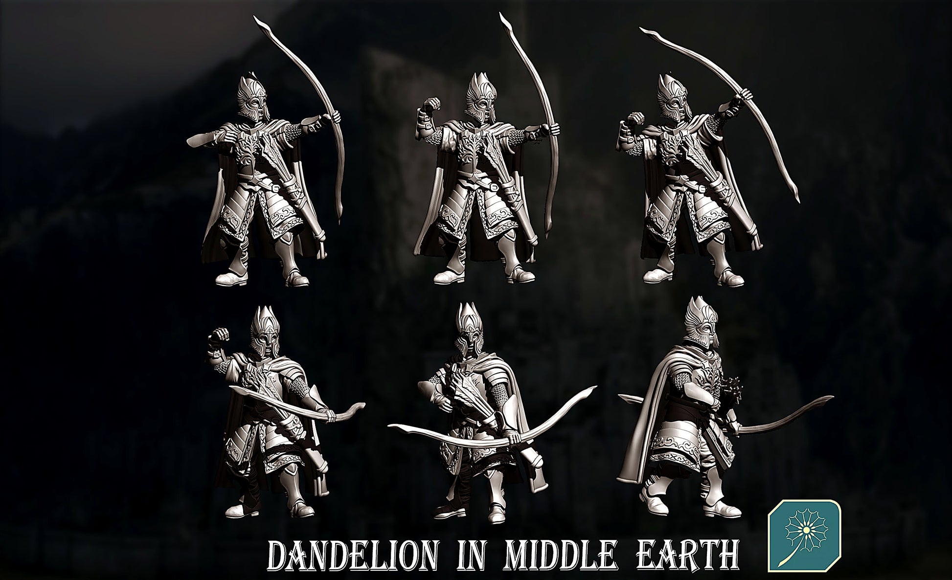 Miniatura Guardia de la Ciudadela de Minas Tirith (Arquero) Gondor resina 32mm - Drakholm