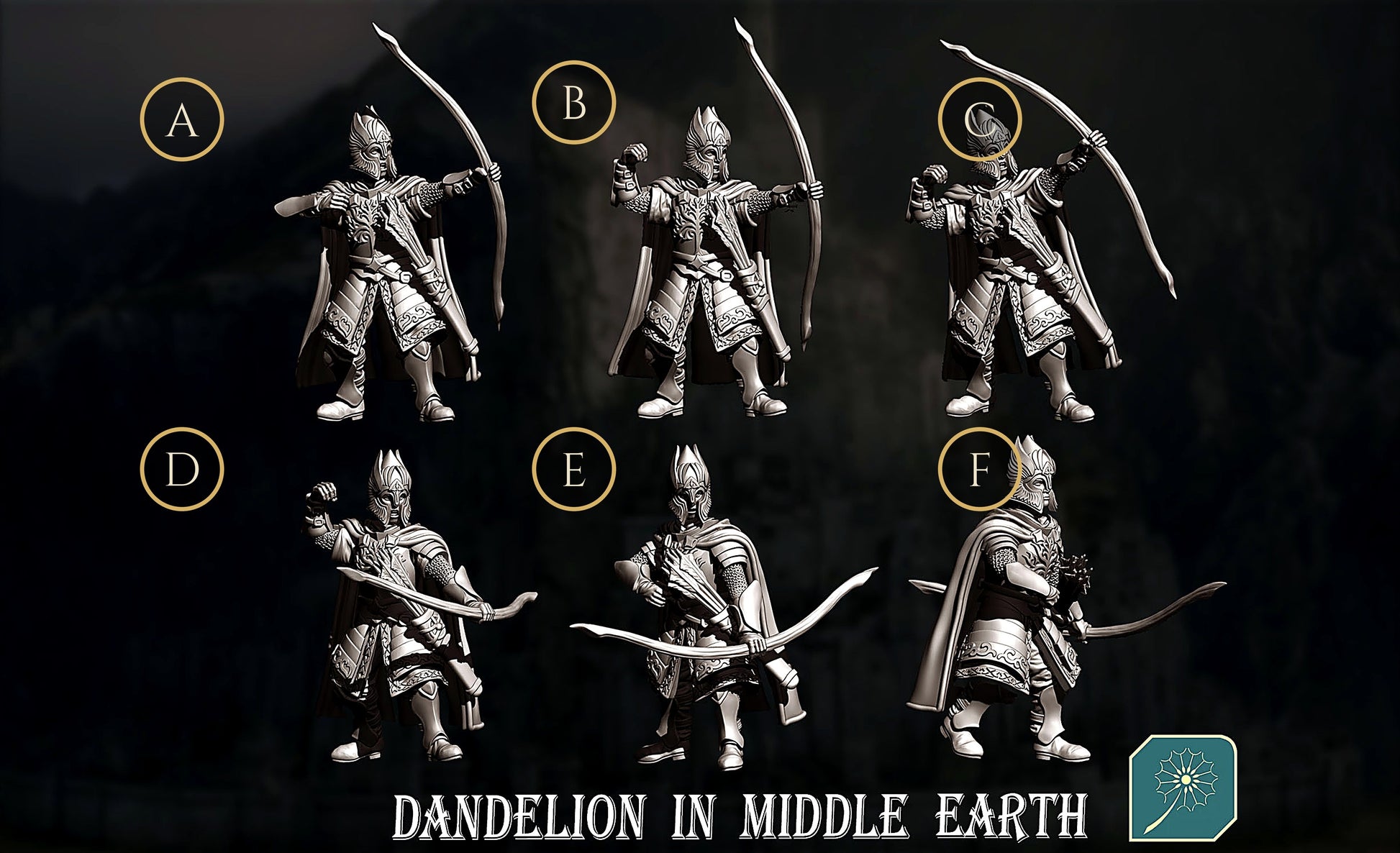 Miniatura Guardia de la Ciudadela de Minas Tirith (Arquero) Gondor resina 32mm - Drakholm
