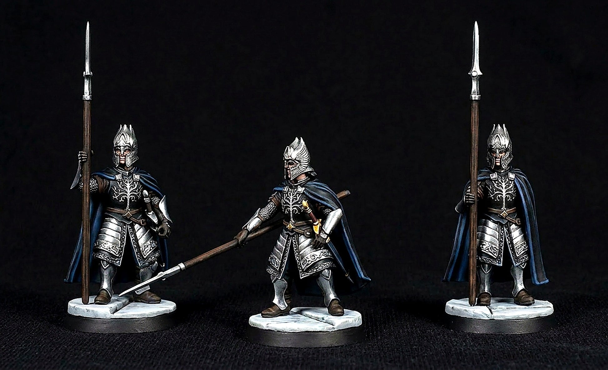 Miniatura Guardia de la Ciudadela de Minas Tirith (Lancero y Espadachín) Gondor resina 32mm - Drakholm