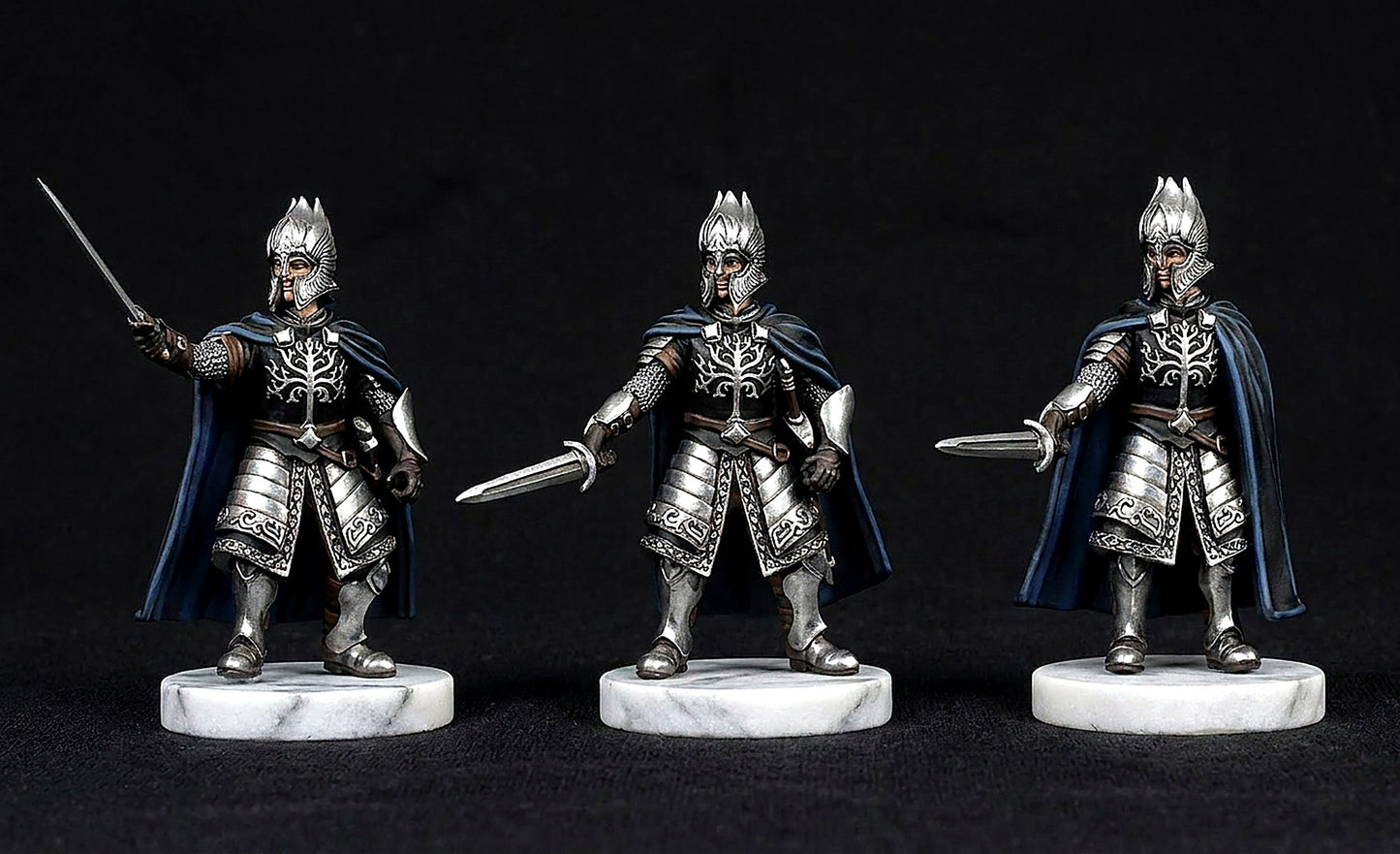 Miniatura Guardia de la Ciudadela de Minas Tirith (Lancero y Espadachín) Gondor resina 32mm - Drakholm