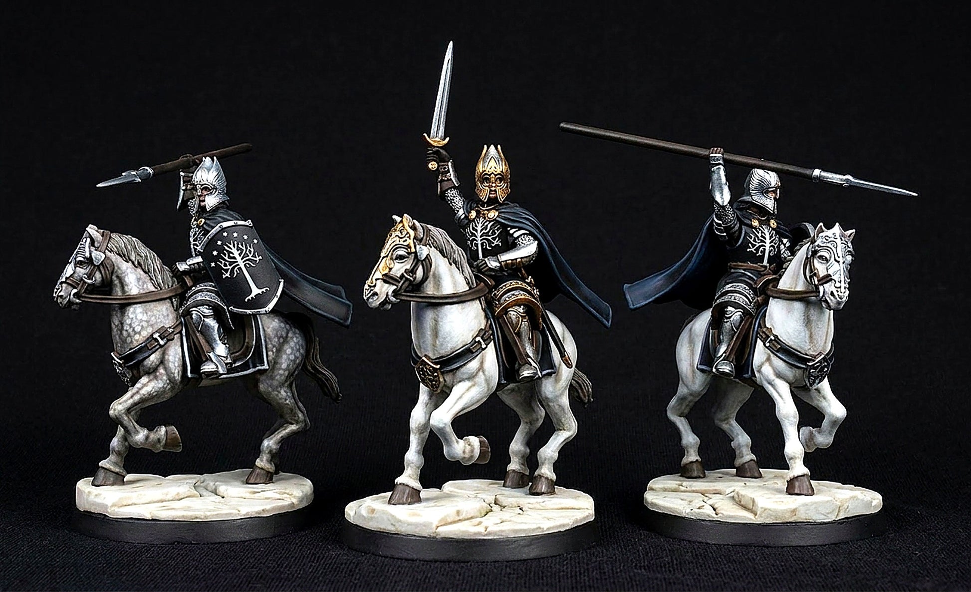 Miniatura Jinete de la Guardia de la Ciudadela de Minas Tirith Gondor resina 32mm - Drakholm