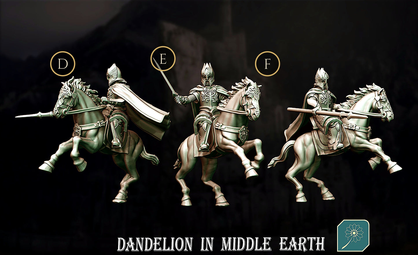 Miniatura Jinete de la Guardia de la Ciudadela de Minas Tirith Gondor resina 32mm - Drakholm