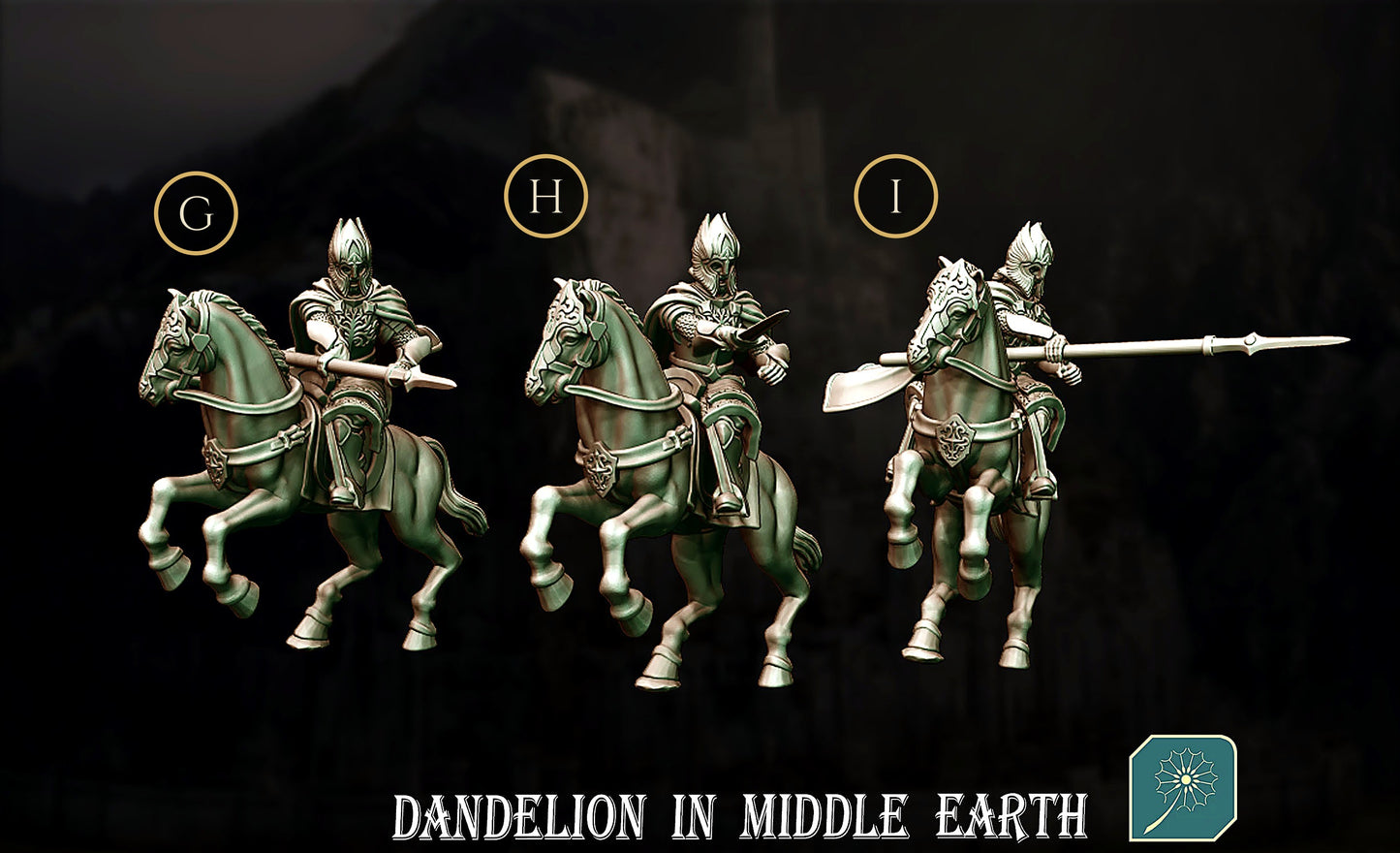 Miniatura Jinete de la Guardia de la Ciudadela de Minas Tirith Gondor resina 32mm - Drakholm