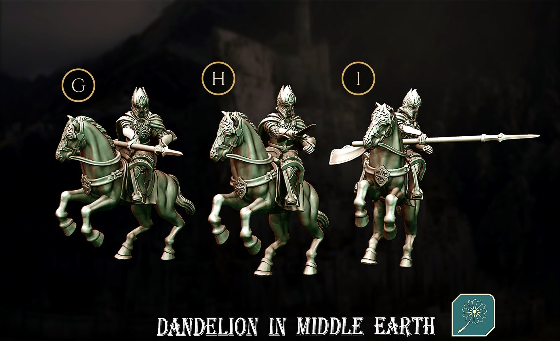 Miniatura Jinete de la Guardia de la Ciudadela de Minas Tirith Gondor resina 32mm - Drakholm