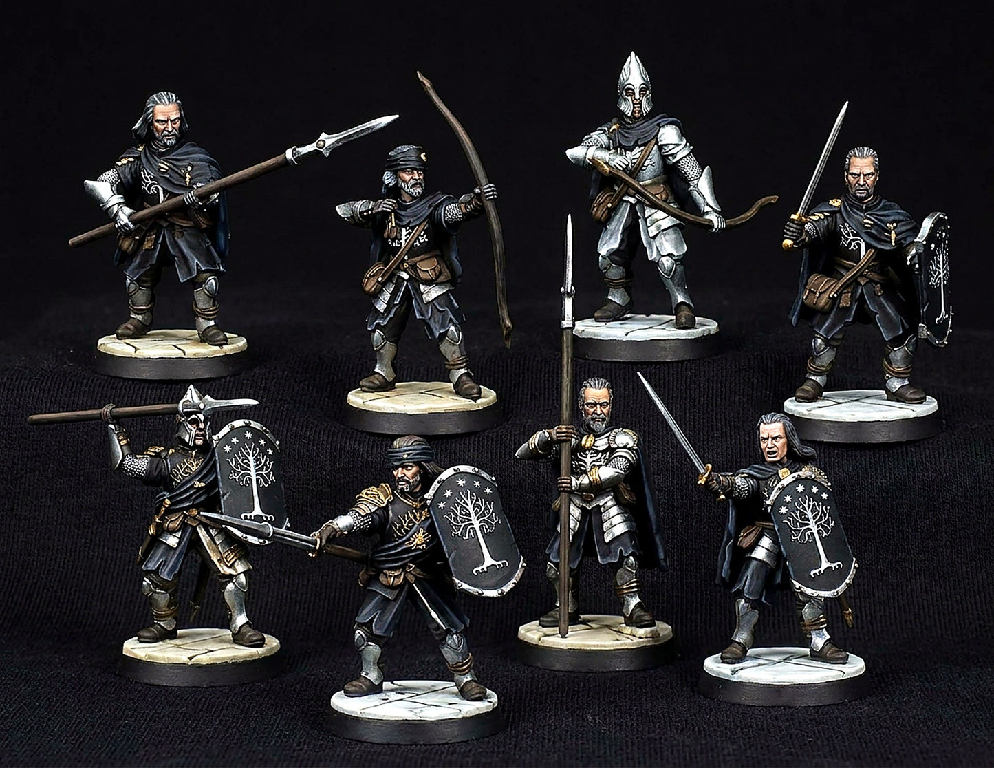 Miniatura Veteranos de Guerra de Minas Tirith Gondor resina 32mm - Drakholm
