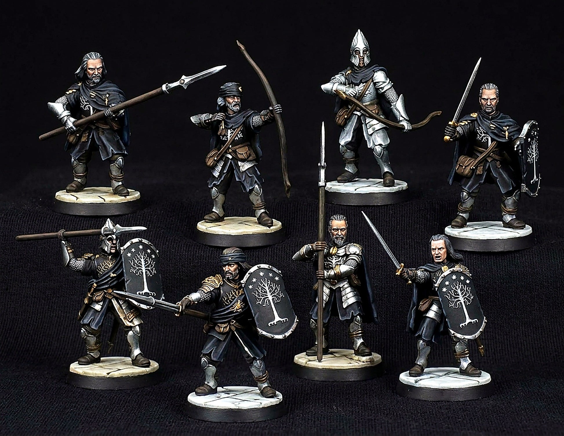 Miniatura Veteranos de Guerra de Minas Tirith Gondor resina 32mm - Drakholm