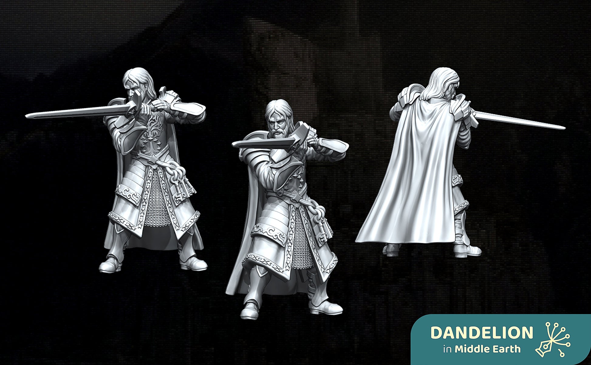 Miniatura Guardián de las Llaves de Minas Tirith Gondor resina 32mm - Drakholm