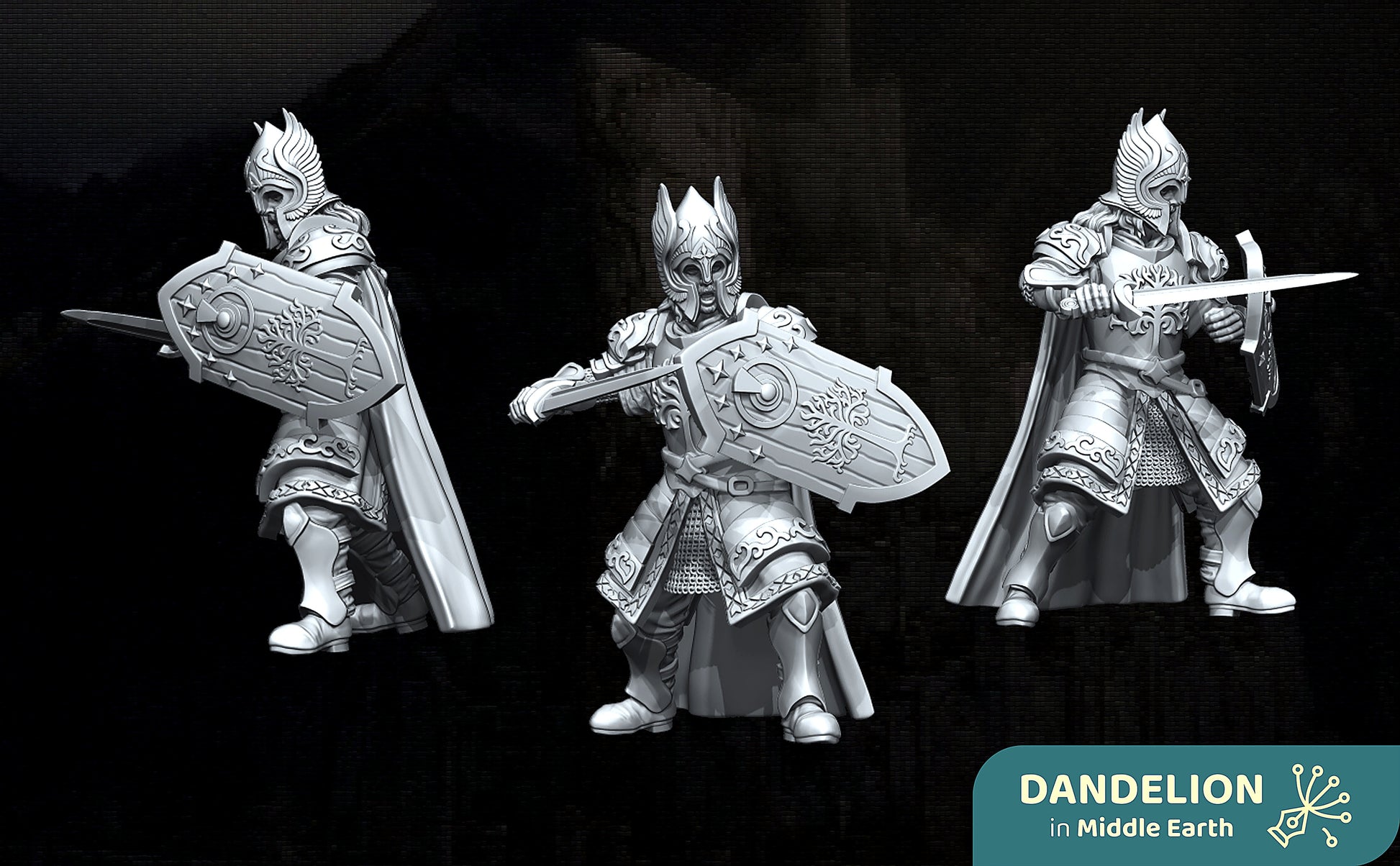Miniatura Guardián del Rammas Echor, el muro exterior de Minas Tirith Gondor resina 32mm - Drakholm