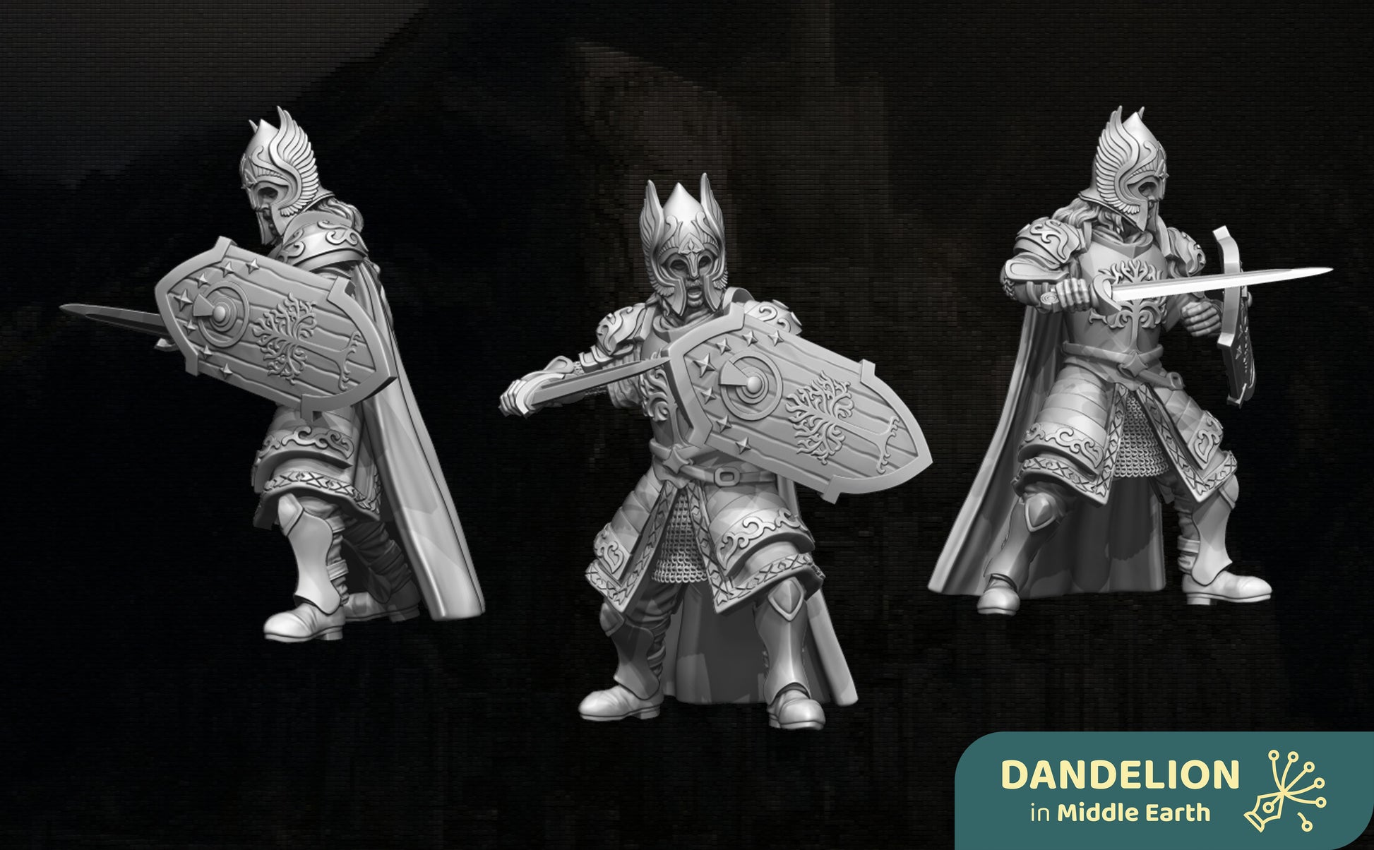 Miniatura Guardián del Rammas Echor, el muro exterior de Minas Tirith Gondor resina 32mm - Drakholm