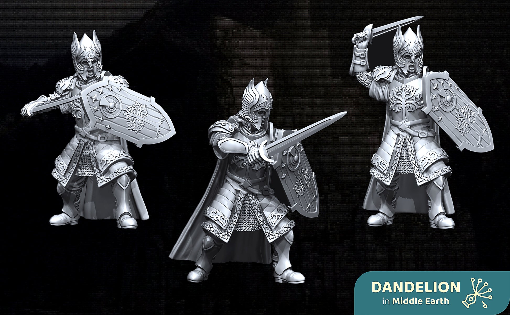 Miniatura Guardián del Rammas Echor, el muro exterior de Minas Tirith Gondor resina 32mm - Drakholm