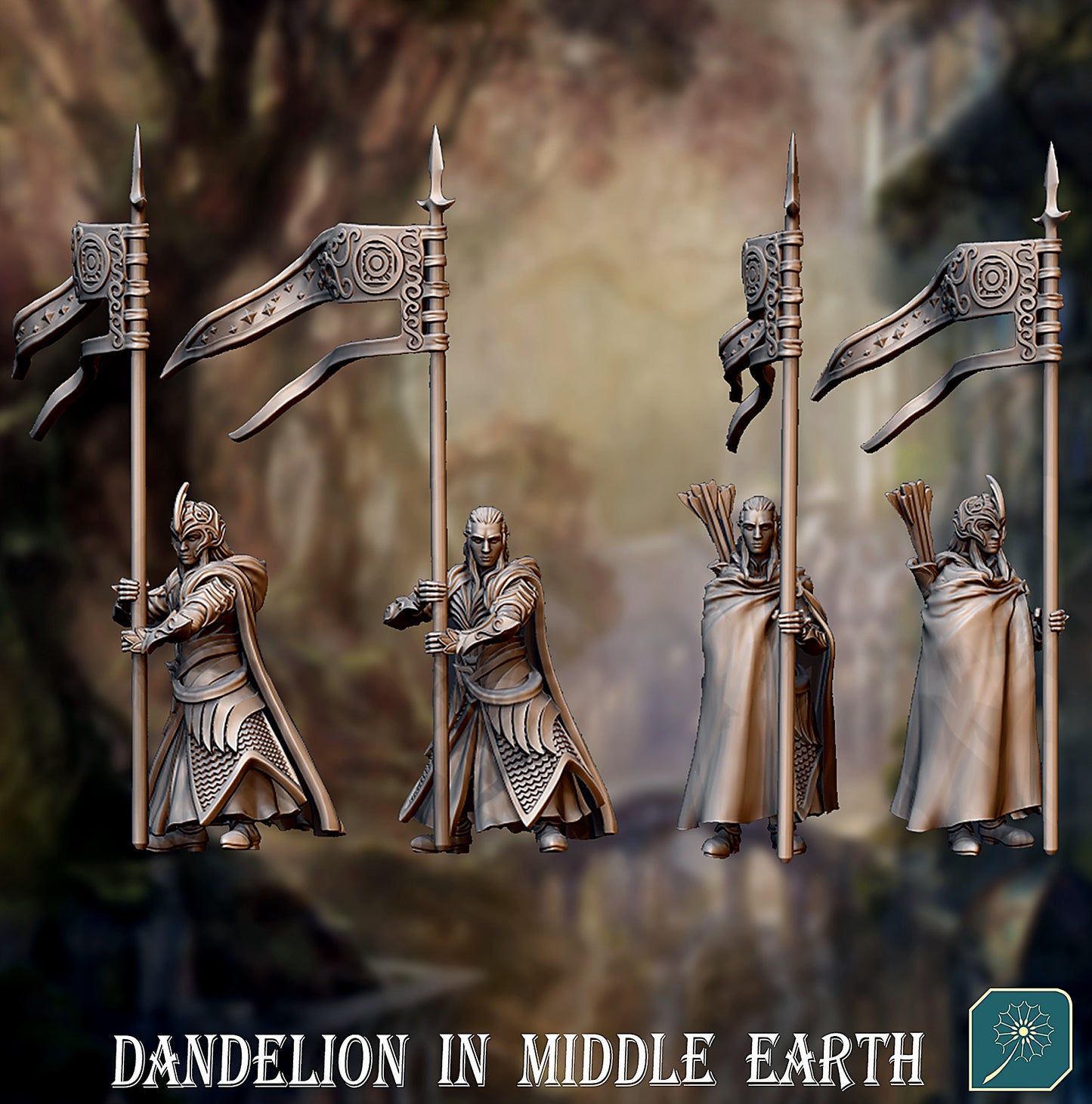Miniatura Capitán Elfo de Lothlórien Lothlórien resina 32mm - Drakholm