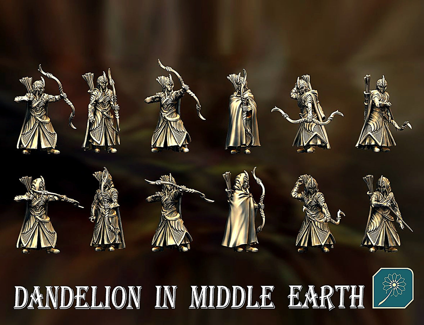 Miniatura Infante Elfo de Lothlórien (Arquero) Lothlórien resina 32mm - Drakholm