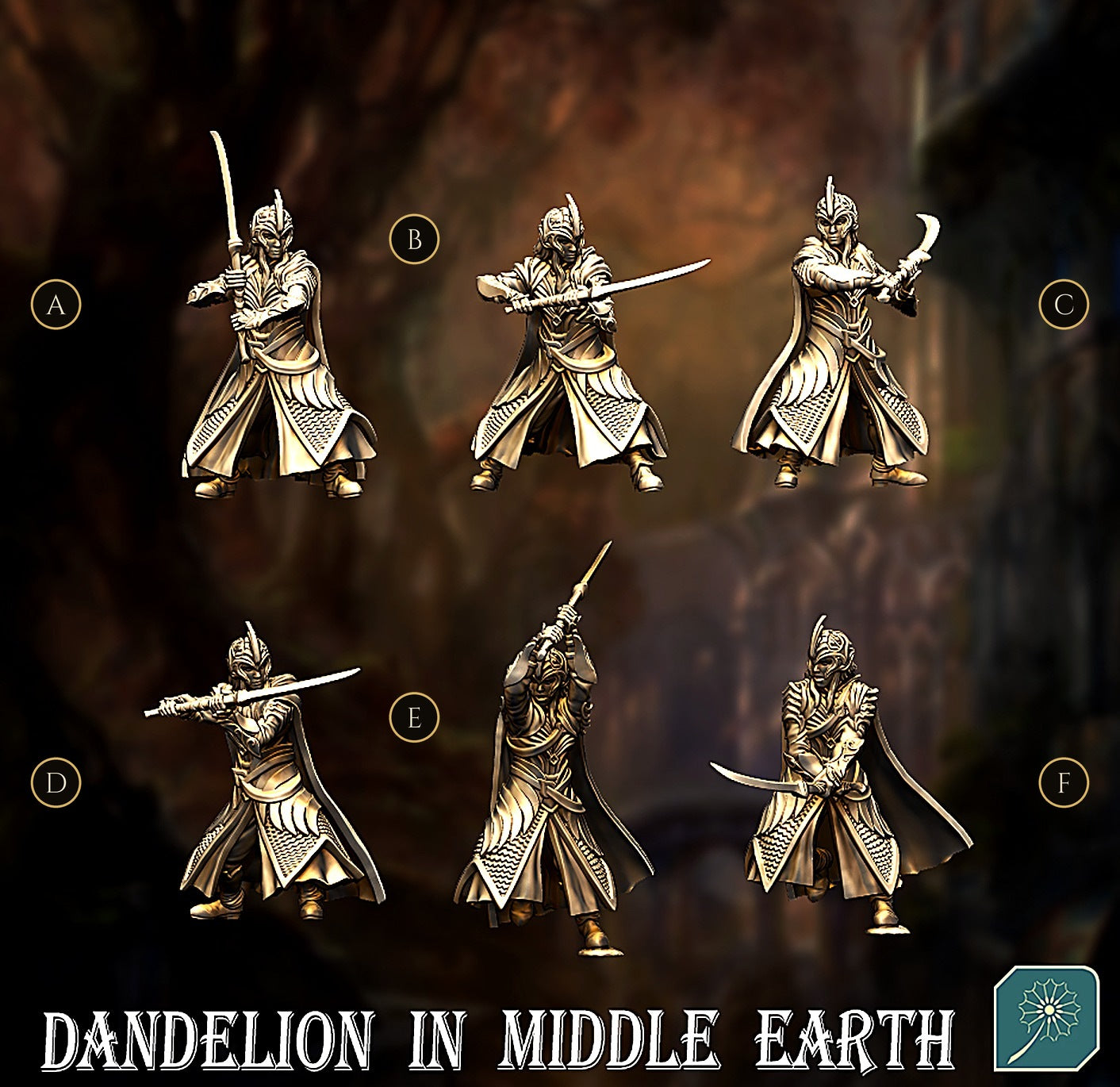 Miniatura Infante Elfo de Lothlórien (Guja) Lothlórien resina 32mm - Drakholm