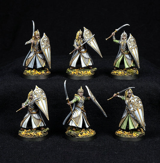 Miniatura Infante Elfo de Lothlórien (Guja con Escudo) Lothlórien resina 32mm - Drakholm