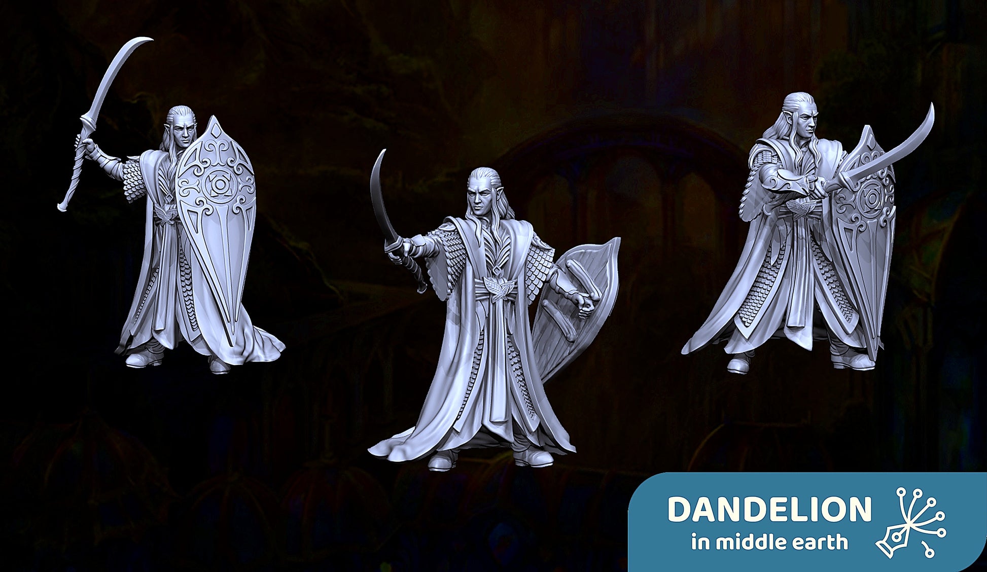 Miniatura Celeborn, Señor Élfico de Lothlórien Lothlórien resina 32mm - Drakholm