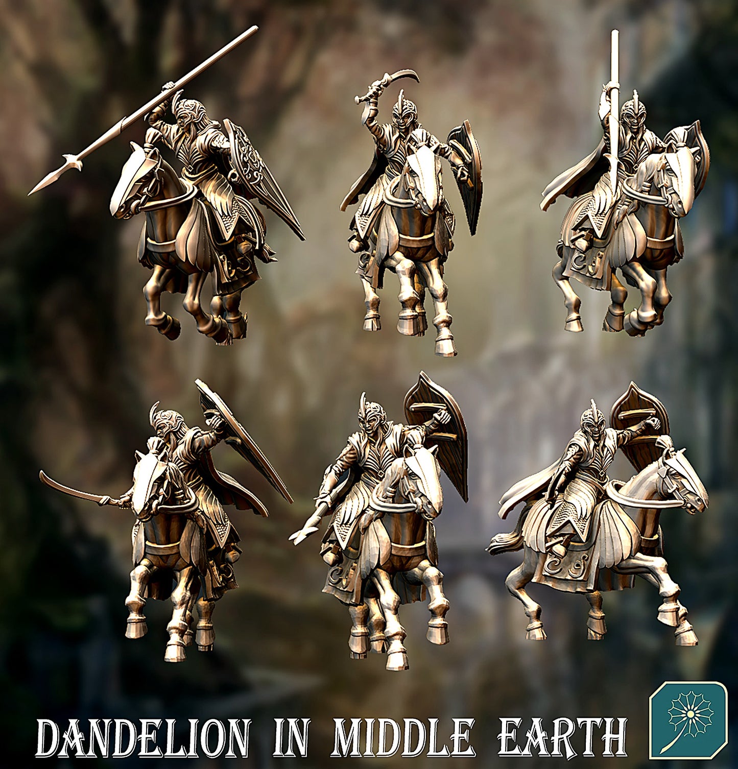 Miniatura Caballero de Lothlórien Lothlórien resina 32mm - Drakholm