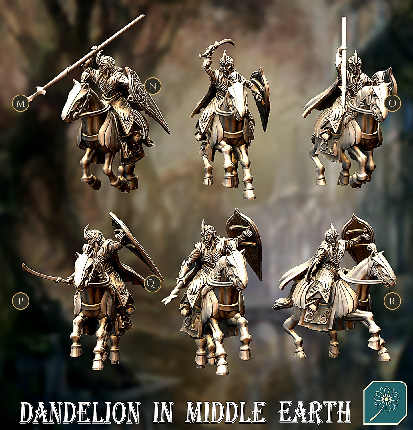 Miniatura Caballero de Lothlórien Lothlórien resina 32mm - Drakholm