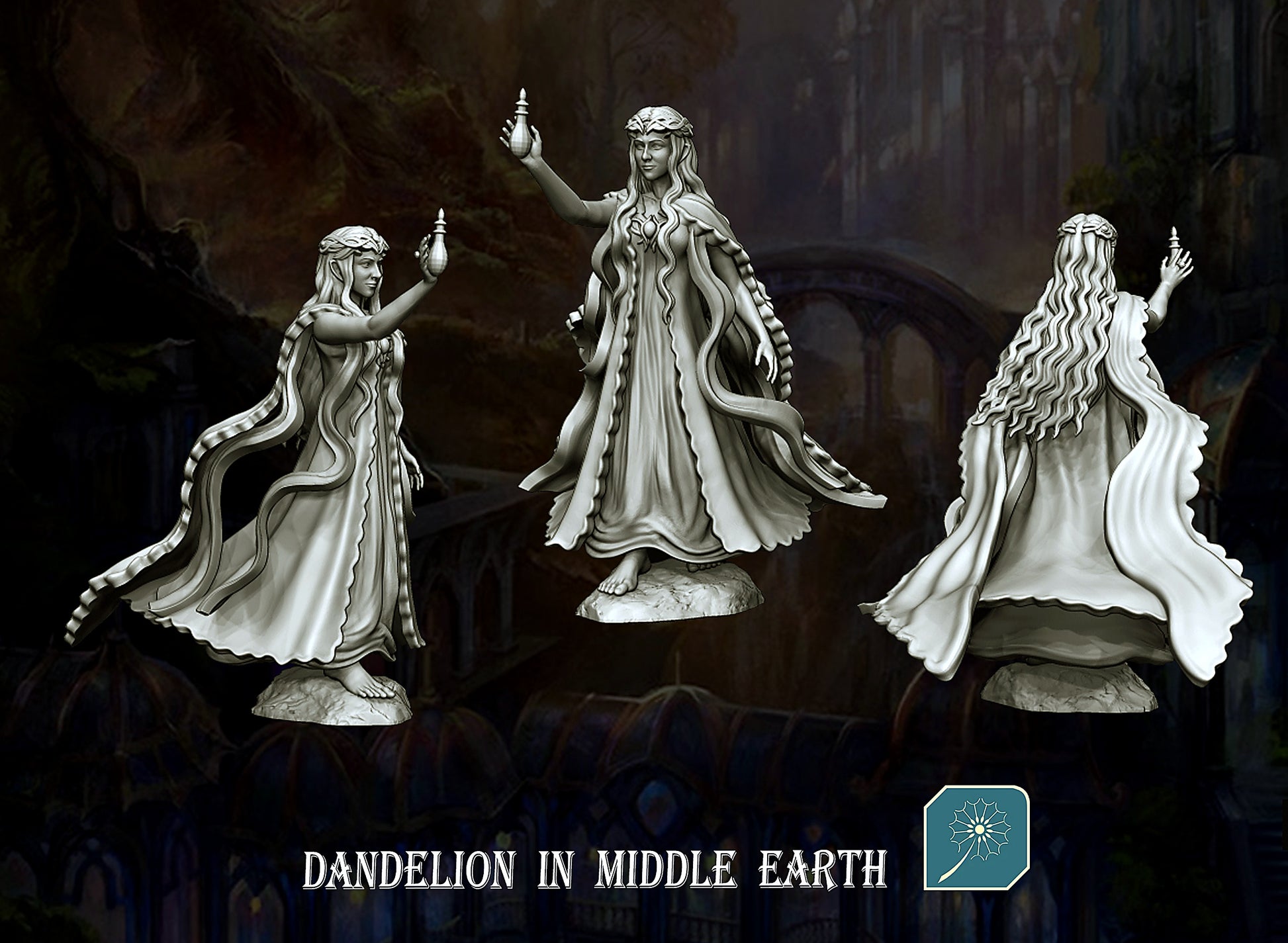 Miniatura Galadriel, Dama de Lothlórien Lothlórien resina 32mm - Drakholm