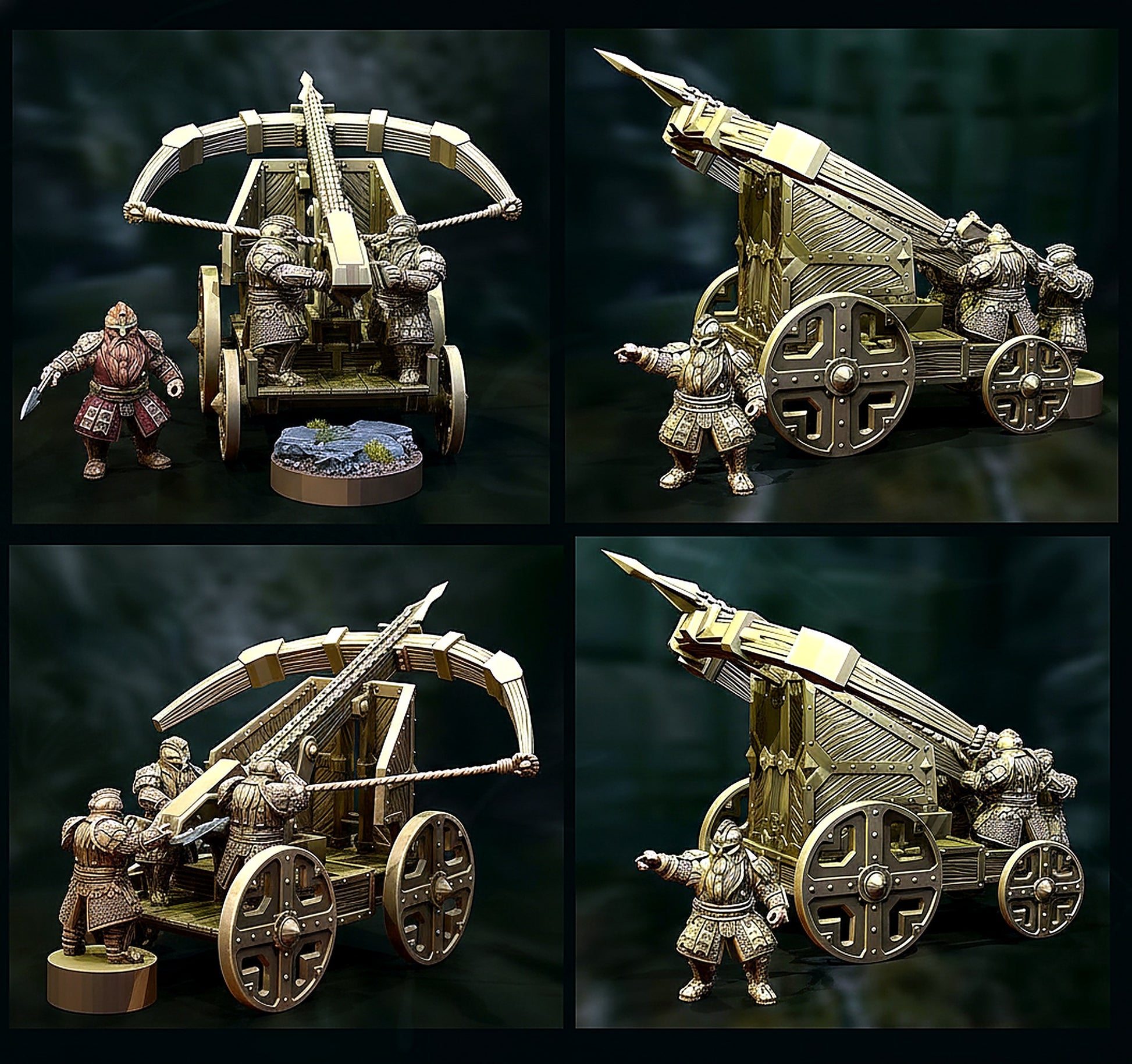 Miniatura Balista Enana de las Colinas de Hierro Colinas de Hierro resina 32mm - Drakholm