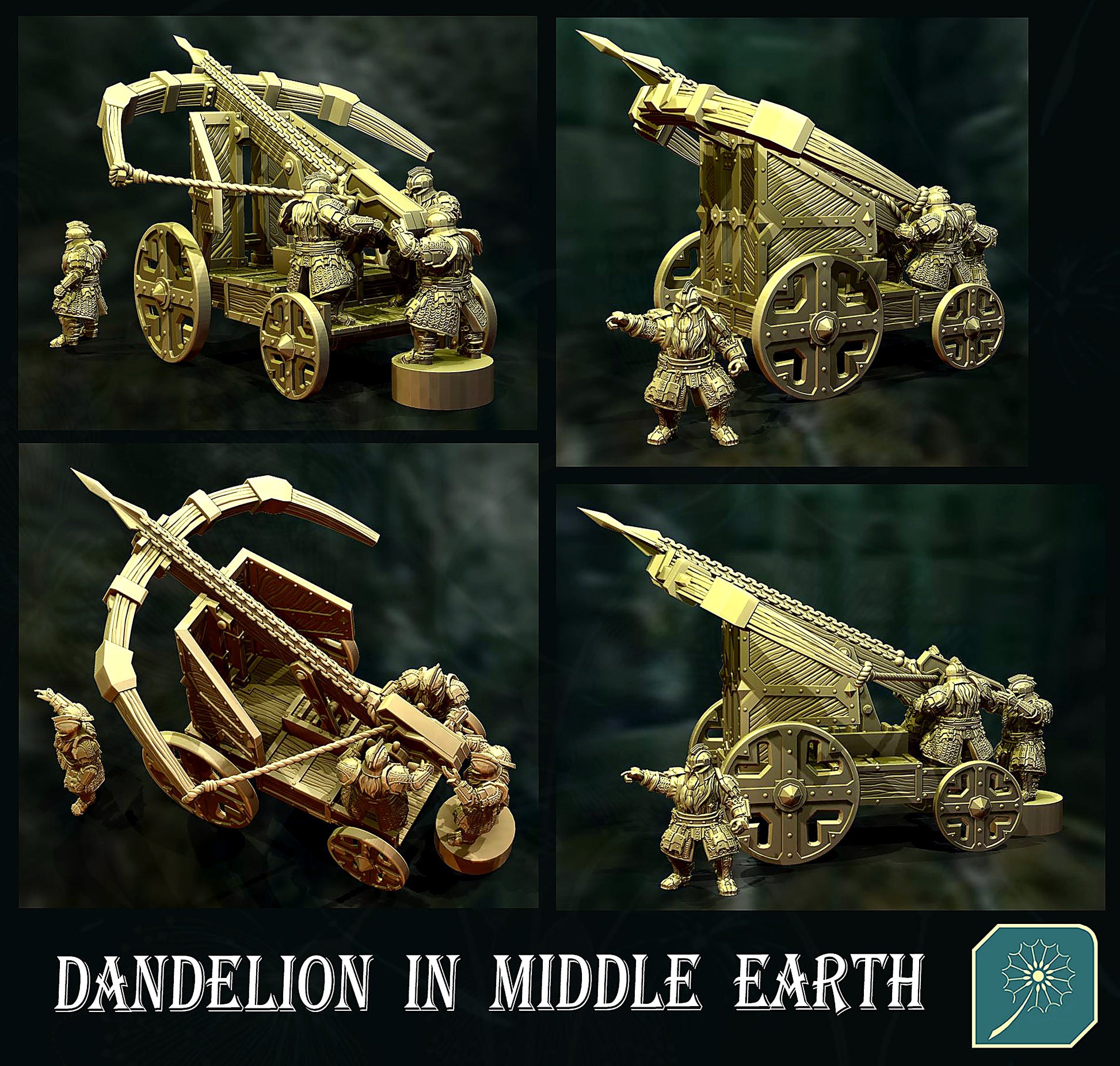 Miniatura Balista Enana de las Colinas de Hierro Colinas de Hierro resina 32mm - Drakholm