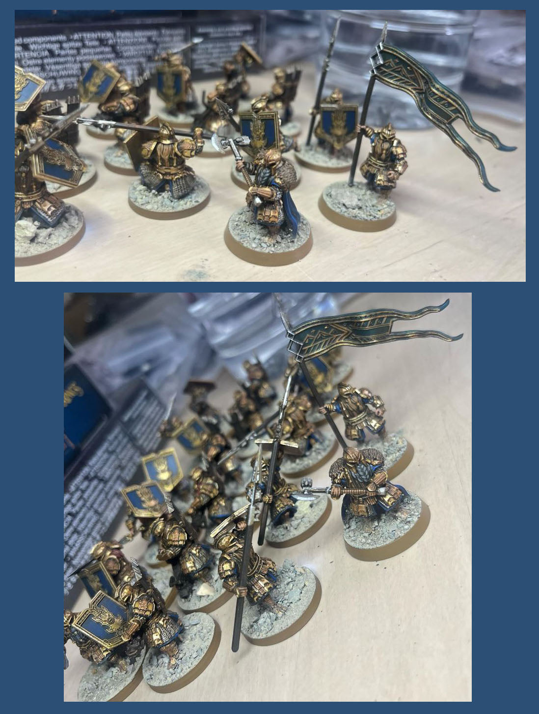 Miniatura Portaestandarte Enano de las Colinas de Hierro Colinas de Hierro resina 32mm - Drakholm