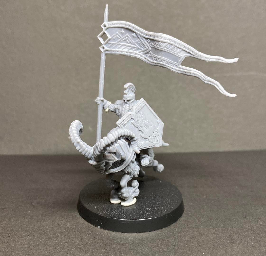 Miniatura Portaestandarte Enano de las Colinas de Hierro Colinas de Hierro resina 32mm - Drakholm