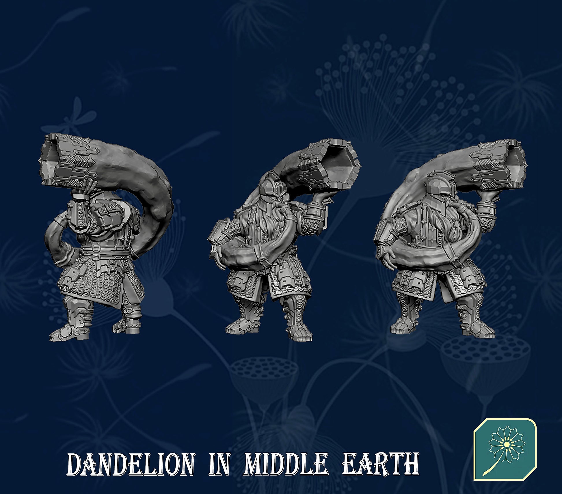 Miniatura Banda de Guerra Bardos de las Colinas de Hierro Colinas de Hierro resina 32mm - Drakholm