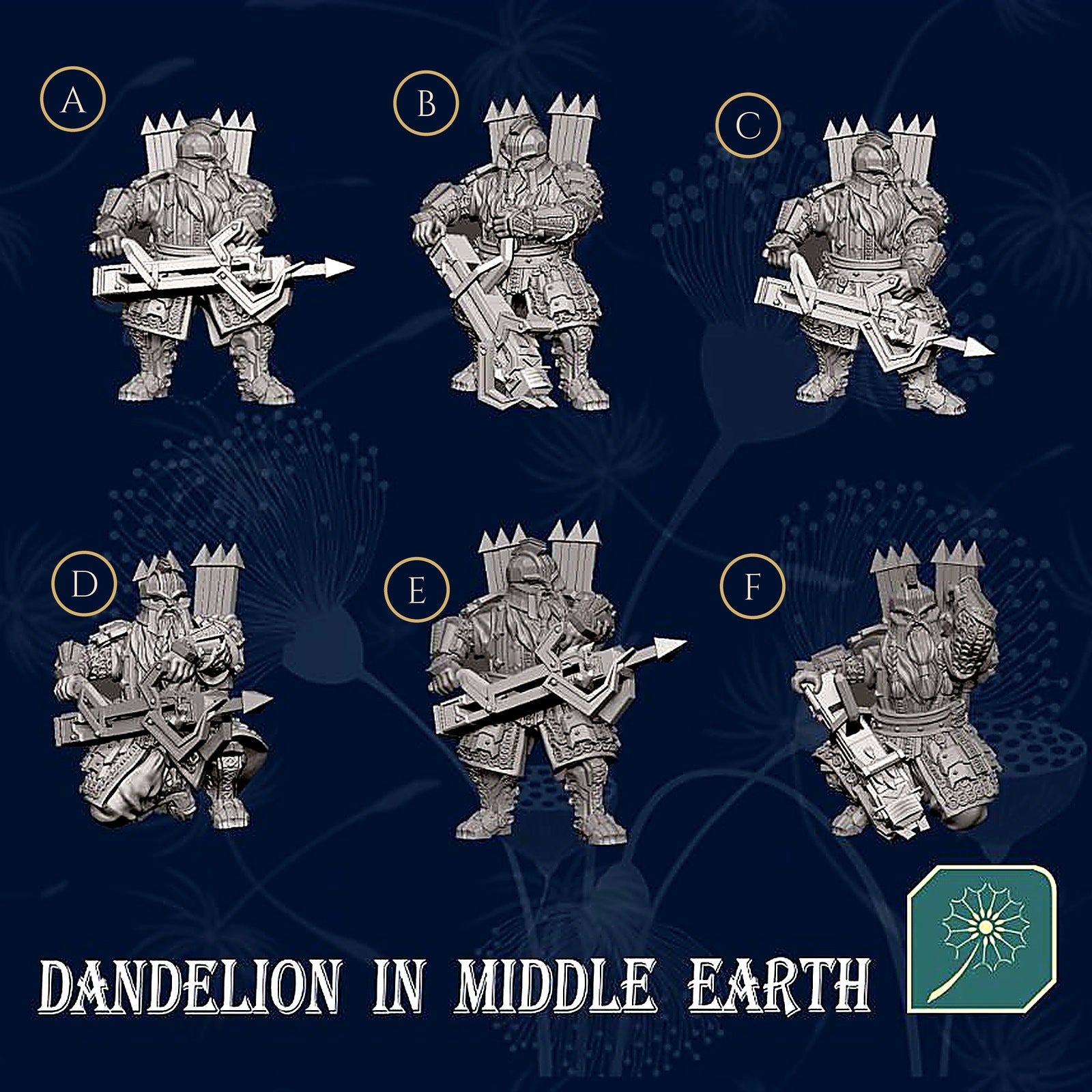 Miniatura Ballestero Enano de las Colinas de Hierro Colinas de Hierro resina 32mm - Drakholm