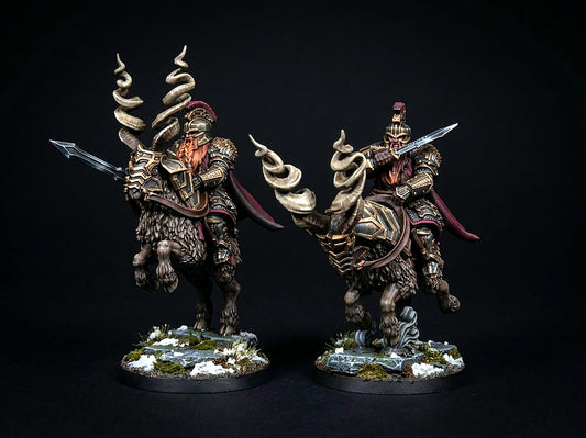 Miniatura Capitán de Caballería de Carnero con Espada de las Colinas de Hierro Colinas de Hierro resina 32mm - Drakholm
