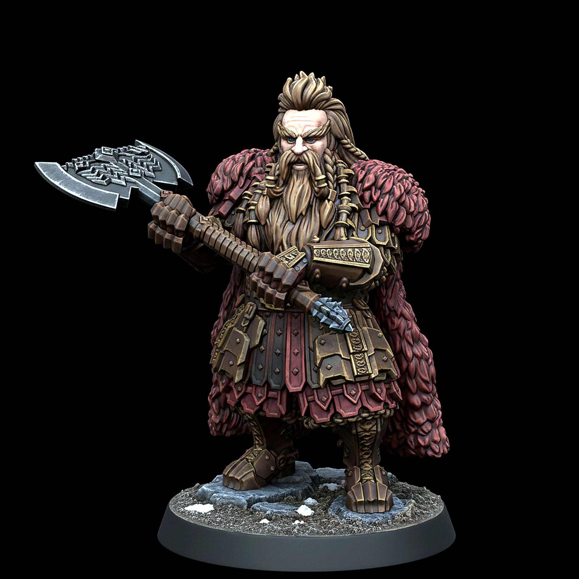 Miniatura Rey Enano de las Colinas de Hierro Colinas de Hierro resina 32mm - Drakholm