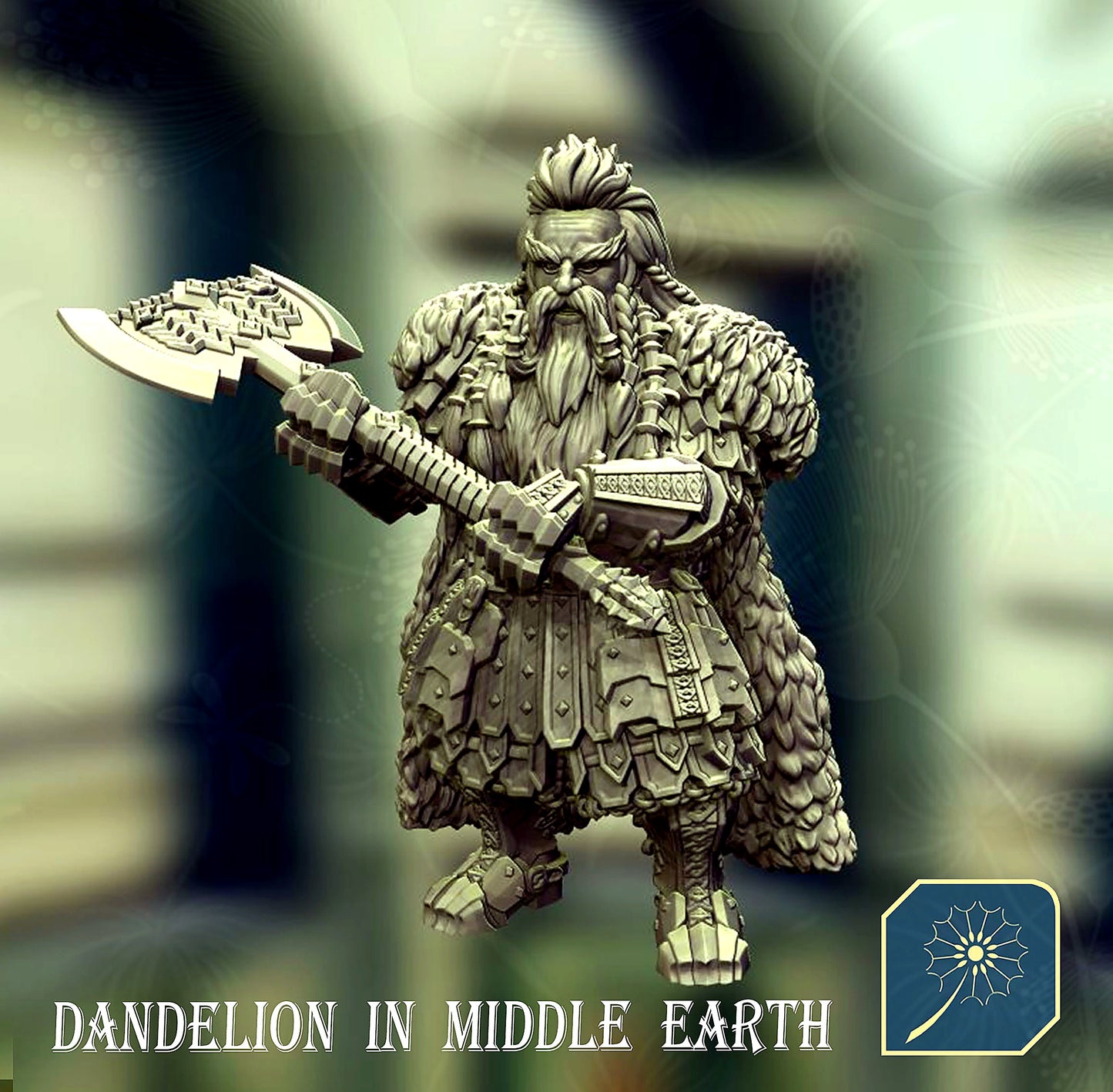 Miniatura Rey Enano de las Colinas de Hierro Colinas de Hierro resina 32mm - Drakholm