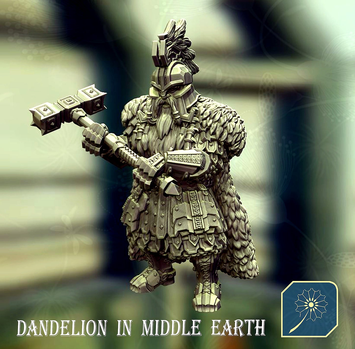 Miniatura Rey Enano de las Colinas de Hierro Colinas de Hierro resina 32mm - Drakholm