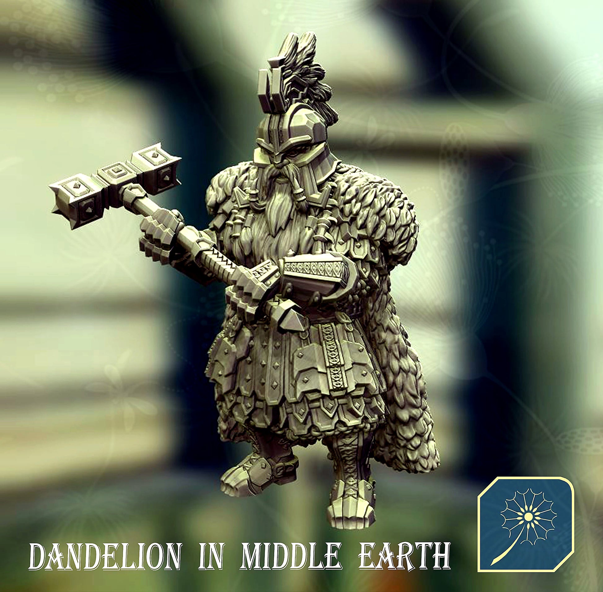 Miniatura Rey Enano de las Colinas de Hierro Colinas de Hierro resina 32mm - Drakholm