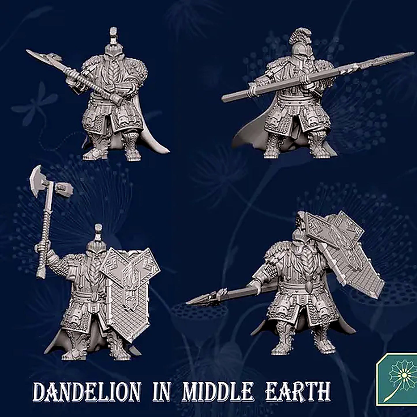 Miniatura Capitán de las Colinas de Hierro Colinas de Hierro resina 32mm - Drakholm