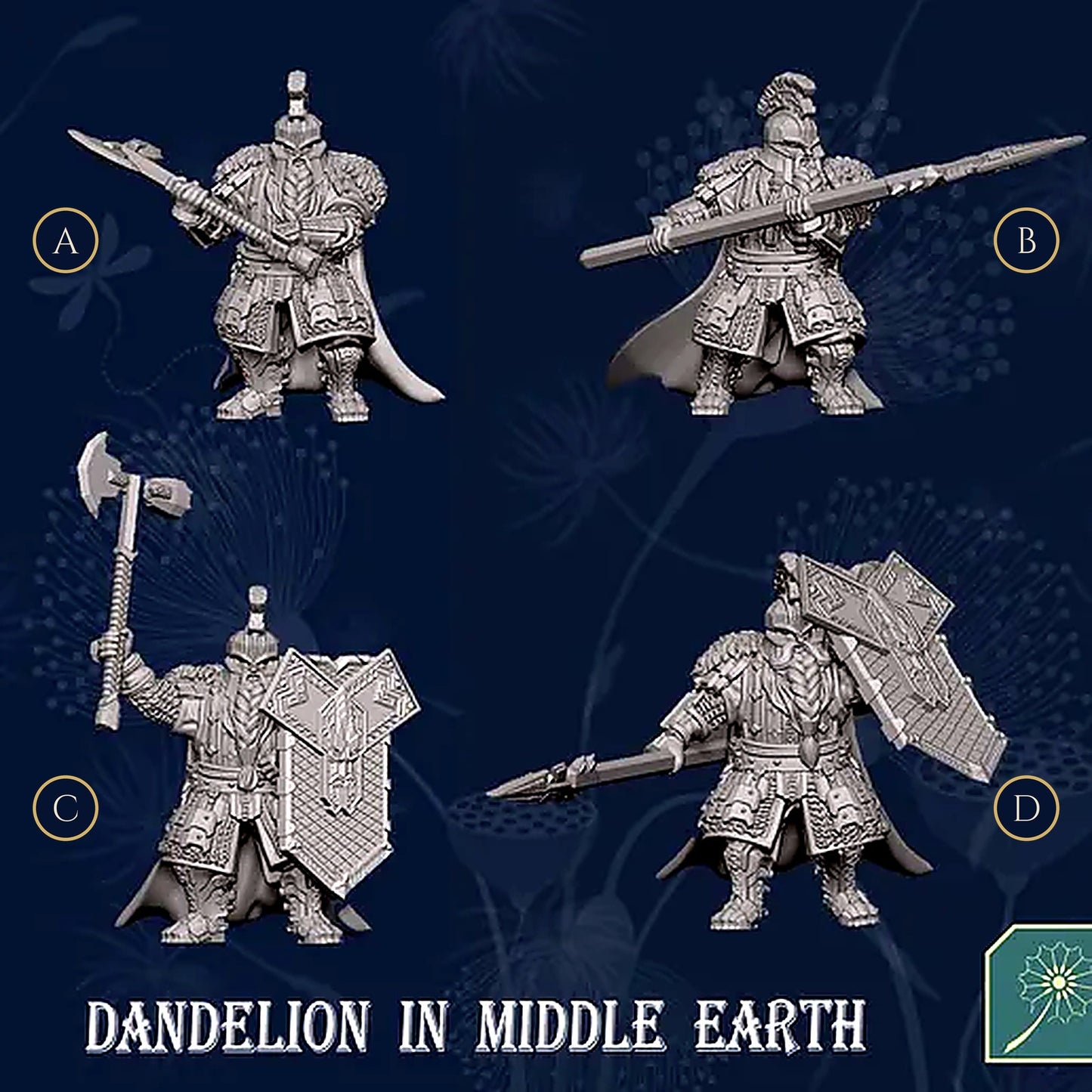 Miniatura Capitán de las Colinas de Hierro Colinas de Hierro resina 32mm - Drakholm