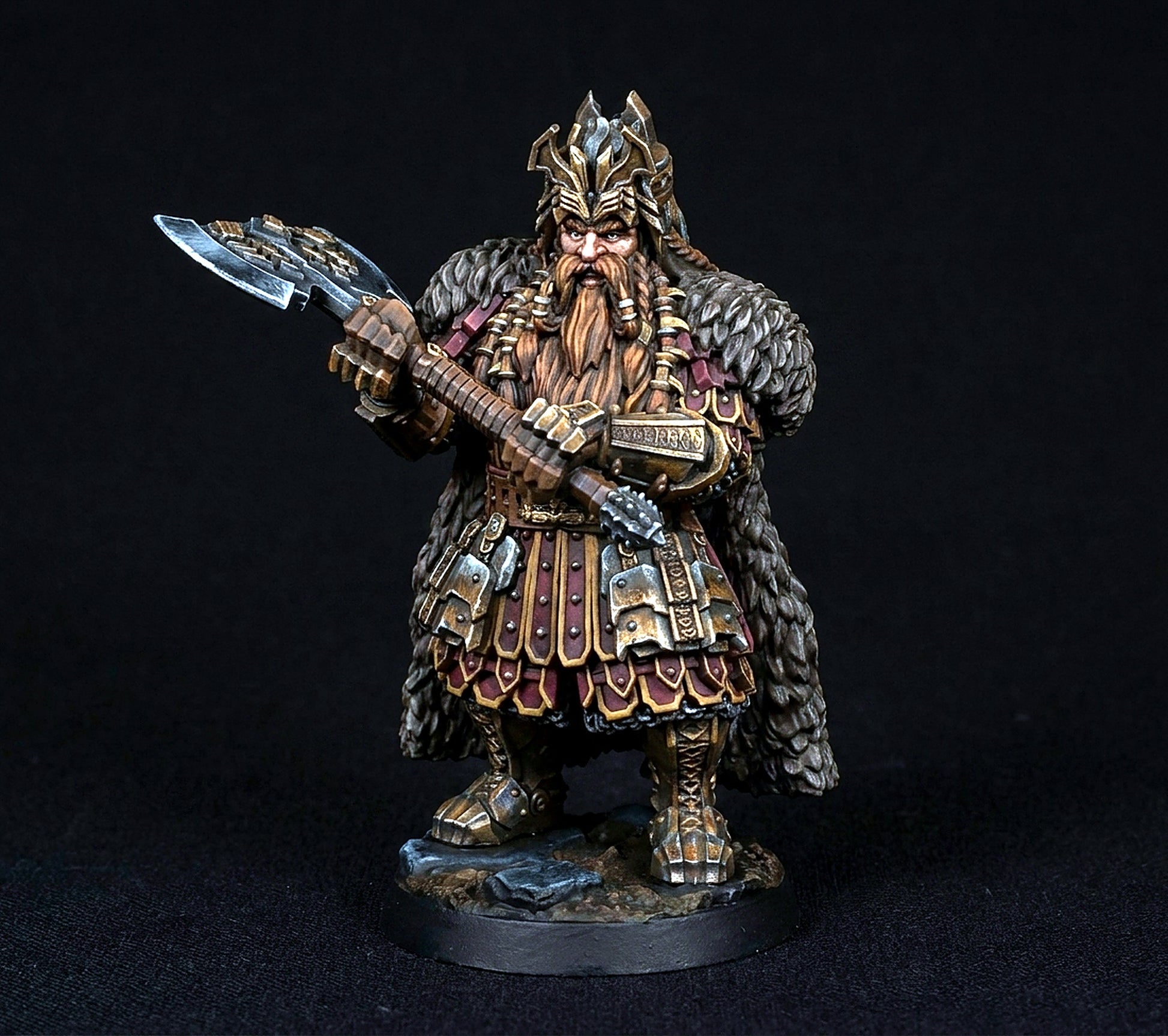 Miniatura Viejo Rey y Joven Príncipe de las Colinas de Hierro Colinas de Hierro resina 32mm - Drakholm