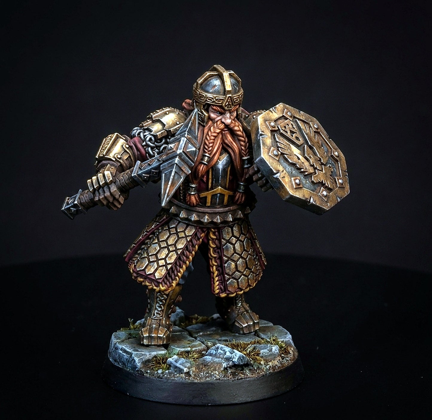 Miniatura Viejo Rey y Joven Príncipe de las Colinas de Hierro Colinas de Hierro resina 32mm - Drakholm