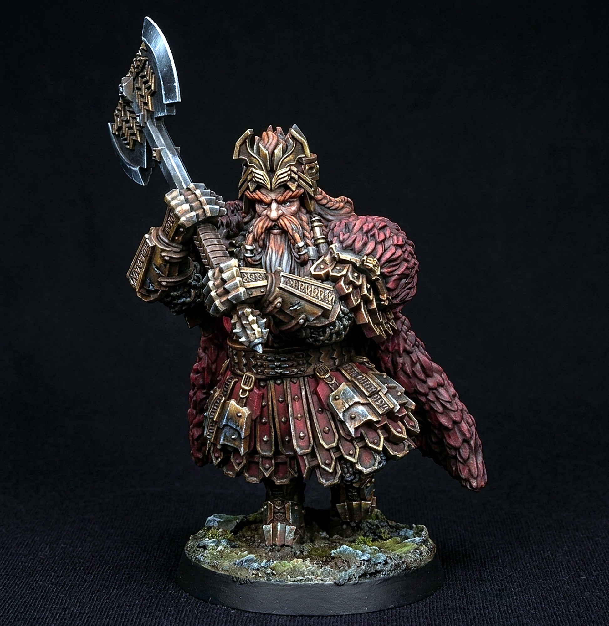 Miniatura Viejo Rey y Joven Príncipe de las Colinas de Hierro Colinas de Hierro resina 32mm - Drakholm