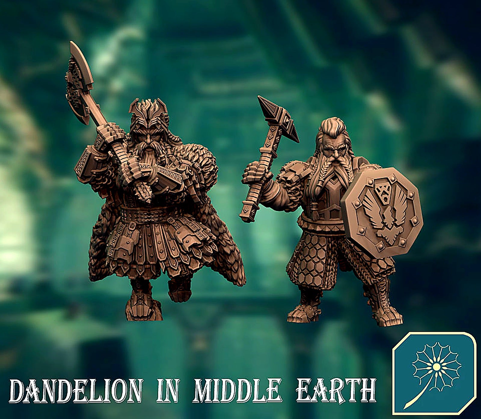 Miniatura Viejo Rey y Joven Príncipe de las Colinas de Hierro Colinas de Hierro resina 32mm - Drakholm