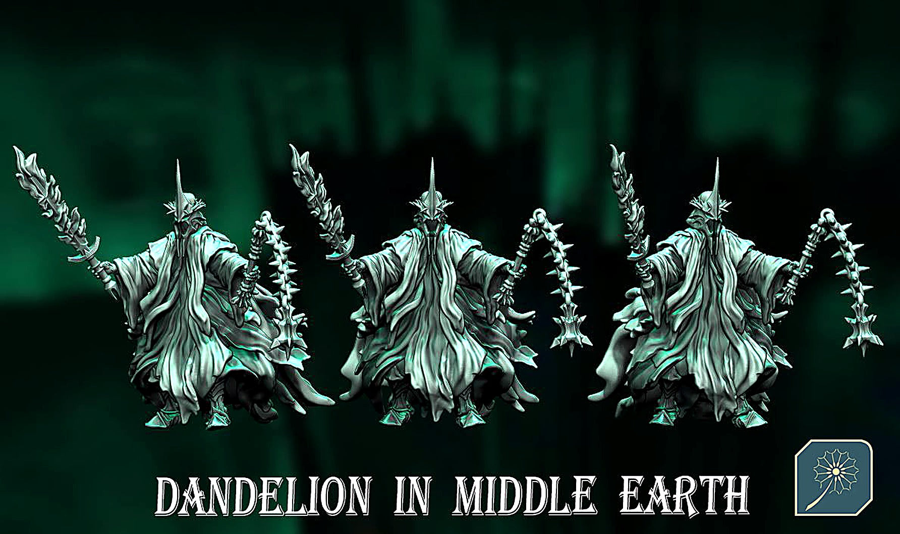 Miniatura Nazgûl y Rey Brujo Nazgûl resina 32mm - Drakholm