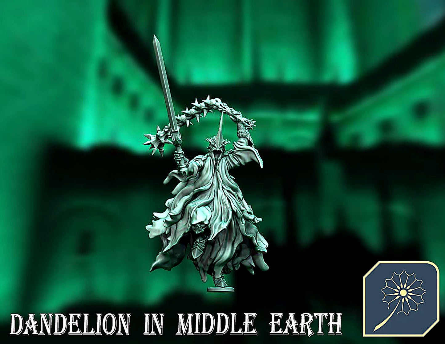 Miniatura Nazgûl y Rey Brujo Nazgûl resina 32mm - Drakholm