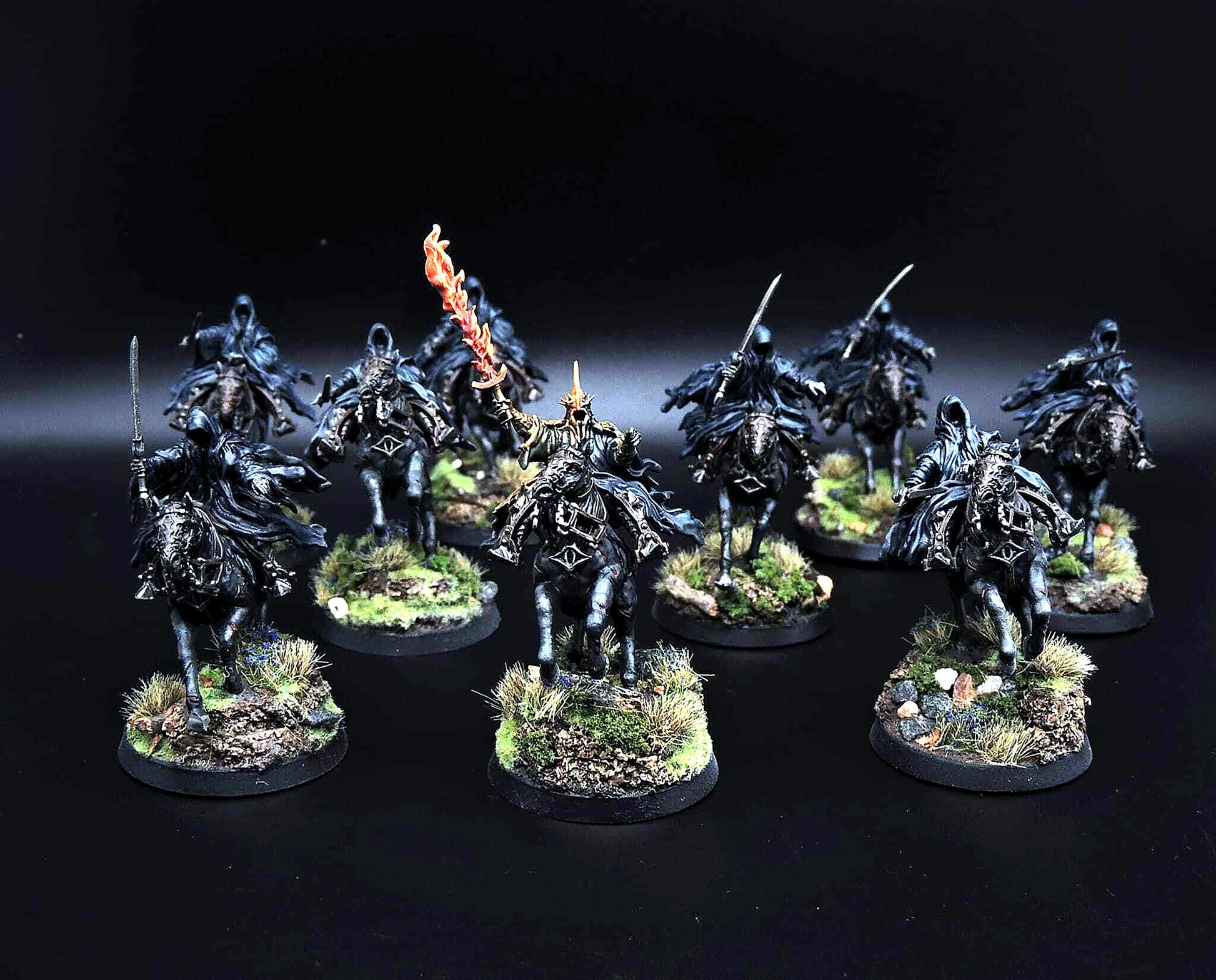 Miniatura Nazgûl sobre Corcel Fantasmal Nazgûl resina 32mm - Drakholm