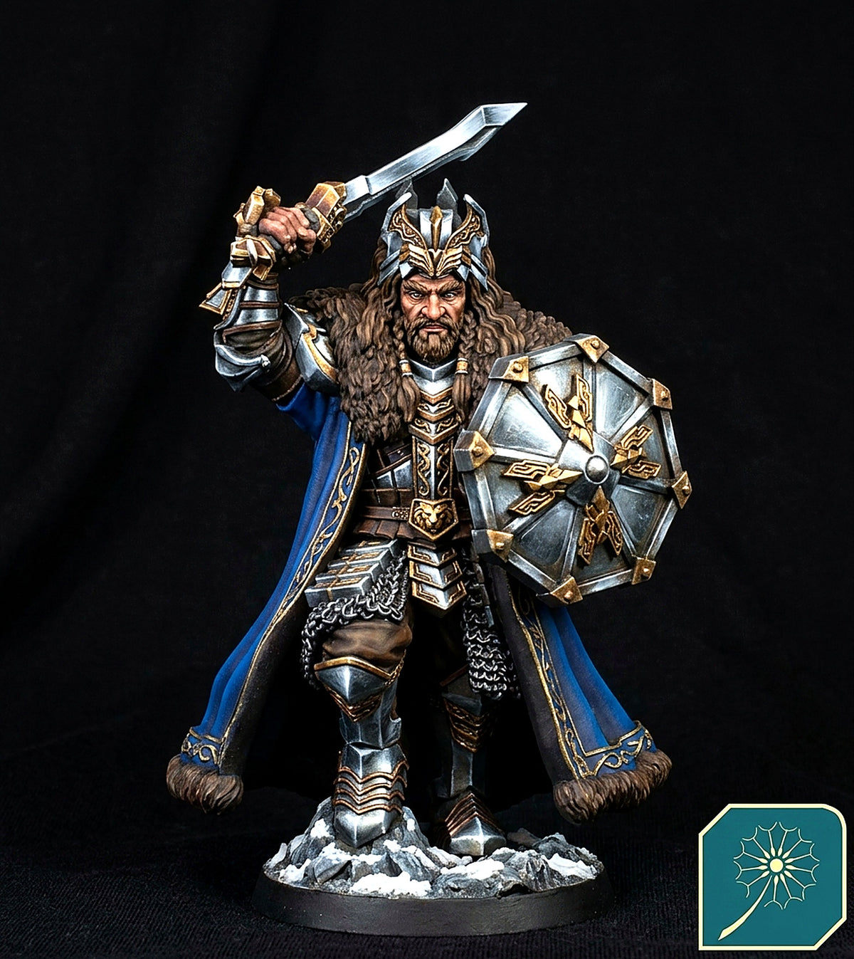 Rey Real de la Montaña Solitaria (a pie y montado) · Montaña Solitaria · Miniatura 28mm · Drakholm