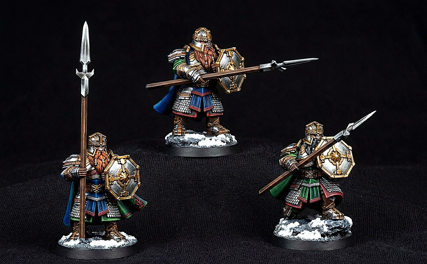 Miniatura Guerrero Lancero de la Montaña Solitaria Montaña Solitaria resina 32mm - Drakholm